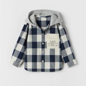 ZARA Contrasting checkered Overshirt